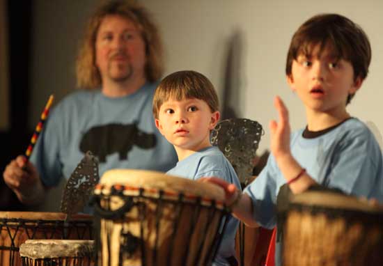 Rhythm Kids of Concord perform drumming from Ghana.